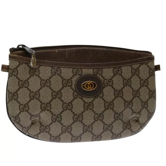 GUCCI GG Supreme Shoulder Bag PVC Beige - Picture 1 of 13